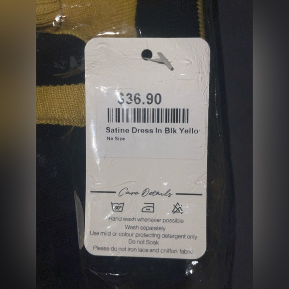 NWT Satine Knit Dress in Black Yellow (in original packaging; see last photos) - Picture 9 of 11